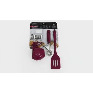 BKLYN Steel Co Cookie Prep Set Unisex OS Red 17pc Silicone Tools MAC36207